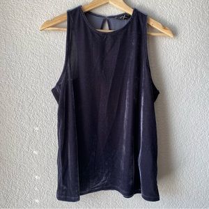 Banana Republic Velvet Top in Twilight Blue Size Small NWT Whimsygoth Charmed